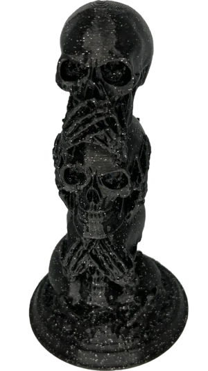 Το 3 Wise Skulls είναι ένα εκπληκτικό σχέδιο εμπνευσμένο από το διάσημο ιαπωνικό εικονογραφικό ρητό "δεν βλέπω, δεν ακούω, δεν μιλάω για το κακό".